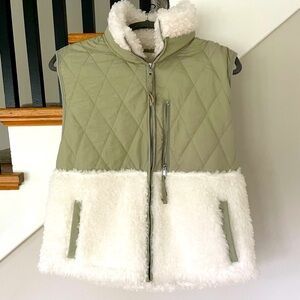Sherpa And Quilted Abercrombie Vest